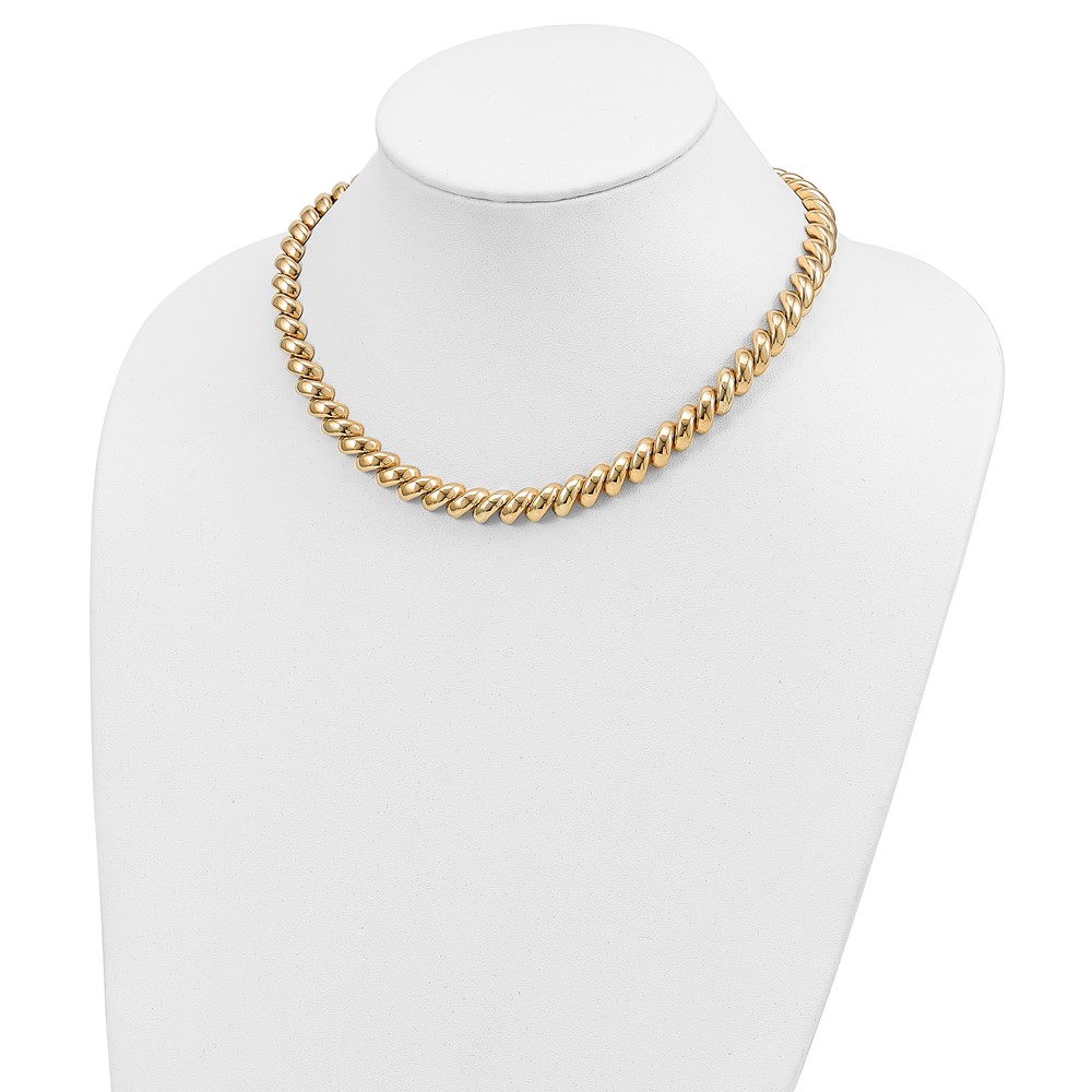 14k Polished 10mm 18 inch San Marco Necklace (SM16-18)