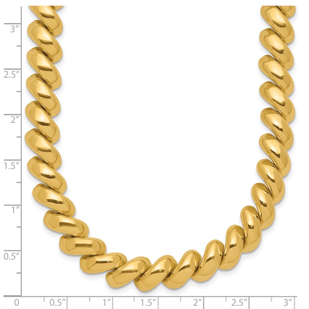 14k Polished 10mm 18 inch San Marco Necklace (SM16-18)