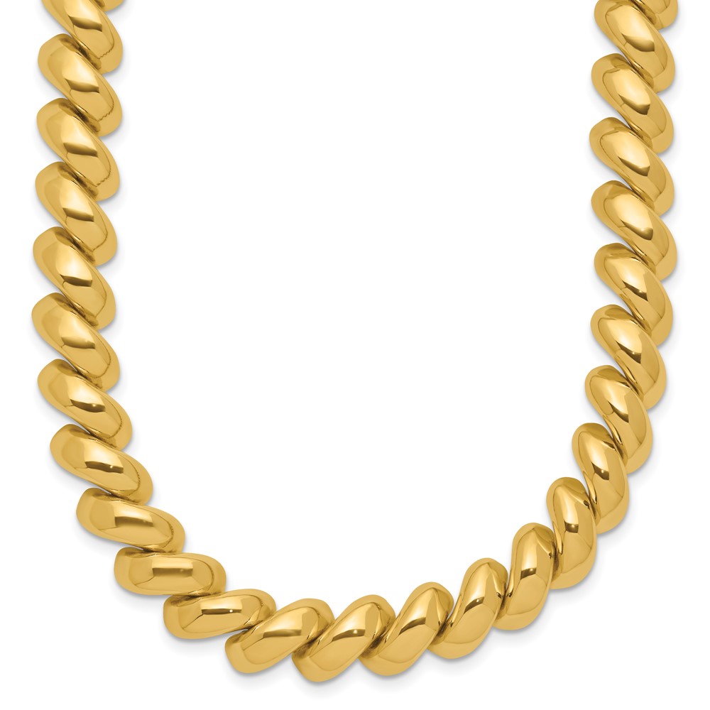 14k Polished 10mm 17 inch San Marco Necklace (SM16-17)