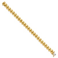 14K Yellow Gold Polished 10mm San Marco Bracelet, 7" view 2