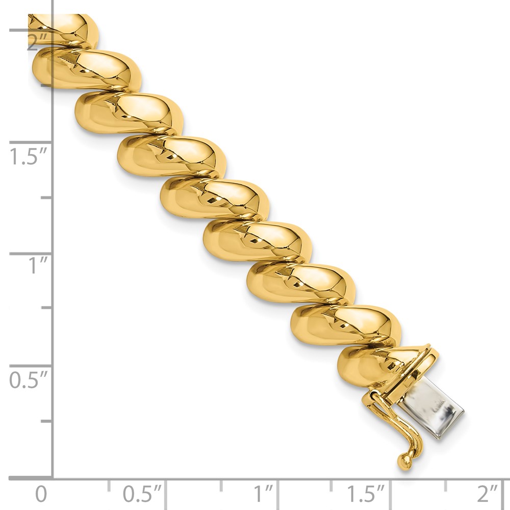 14k Polished 10mm 8 inch San Marco Bracelet (SM16-8)