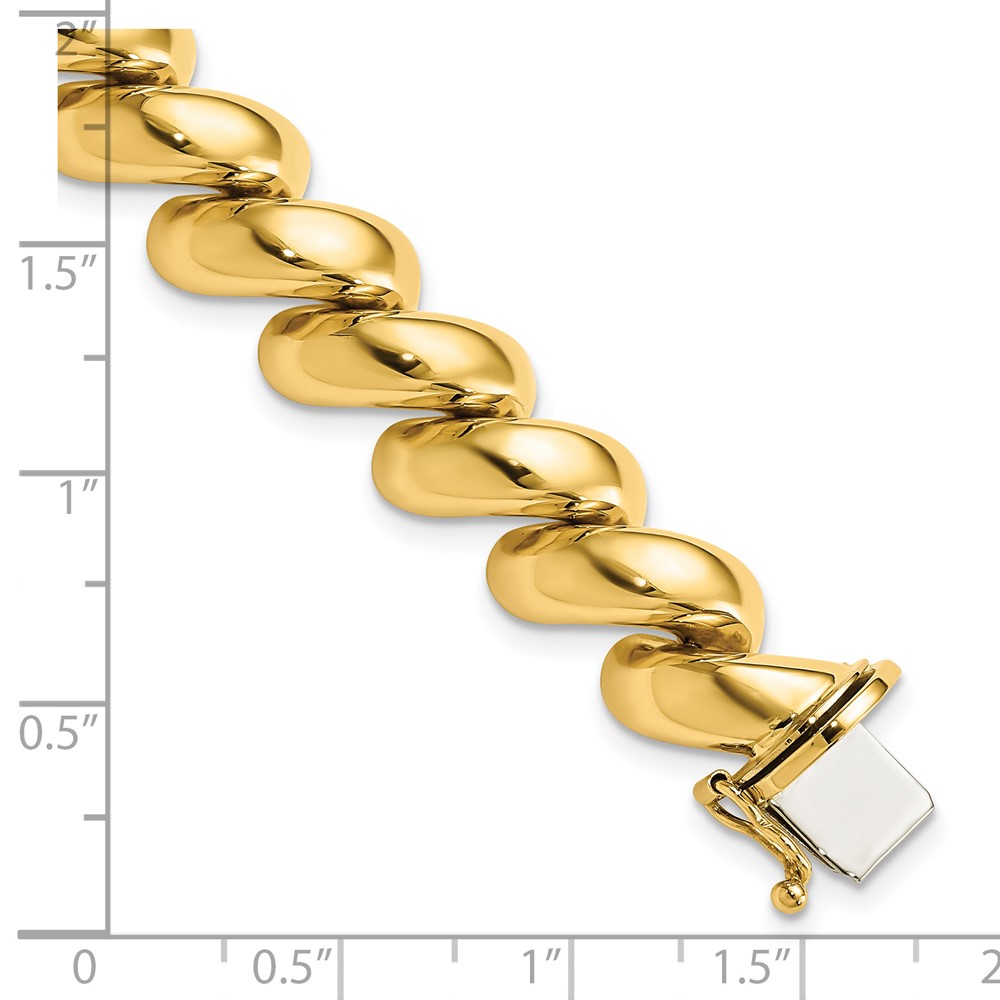 14k Polished 12mm 7 inch San Marco Bracelet (SM20-7)