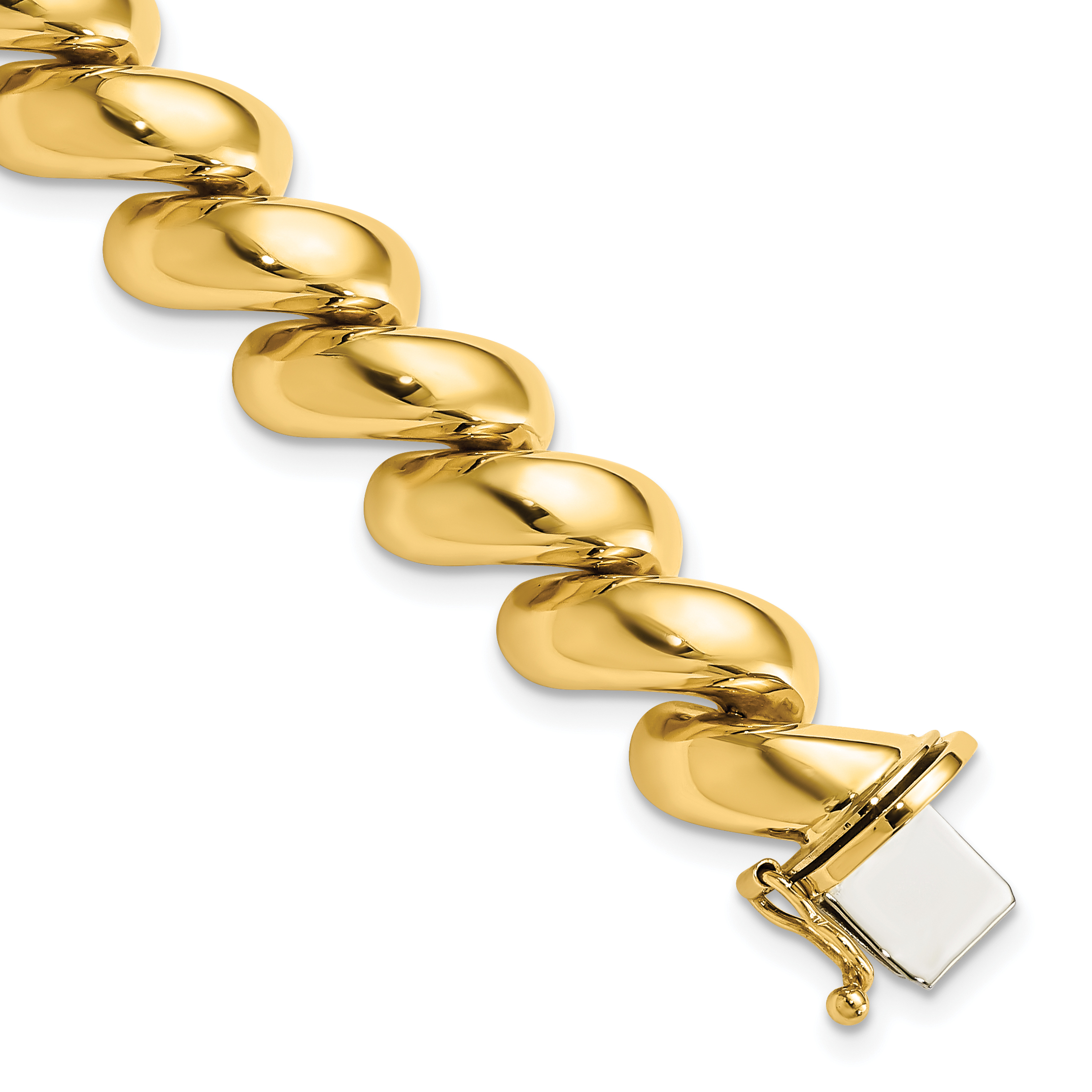 14k Polished 12mm 8 inch San Marco Bracelet (SM20-8)