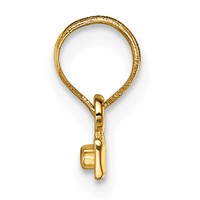 14K Small Brushed Diamond-cut Top Charm view 2