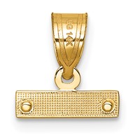 14K Small Brushed Diamond-cut Top Charm view 3