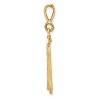 14K Yellow Gold Small Brushed Diamond-cut Number 30 Charm view 2