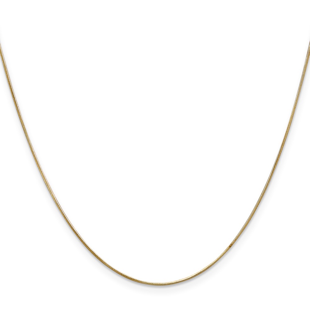 14K 16 inch .65mm Round Snake with Lobster Clasp Chain (SNA050-16)