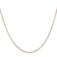 14K 16 Inch .65mm Round Snake with Lobster Clasp Chain view 2