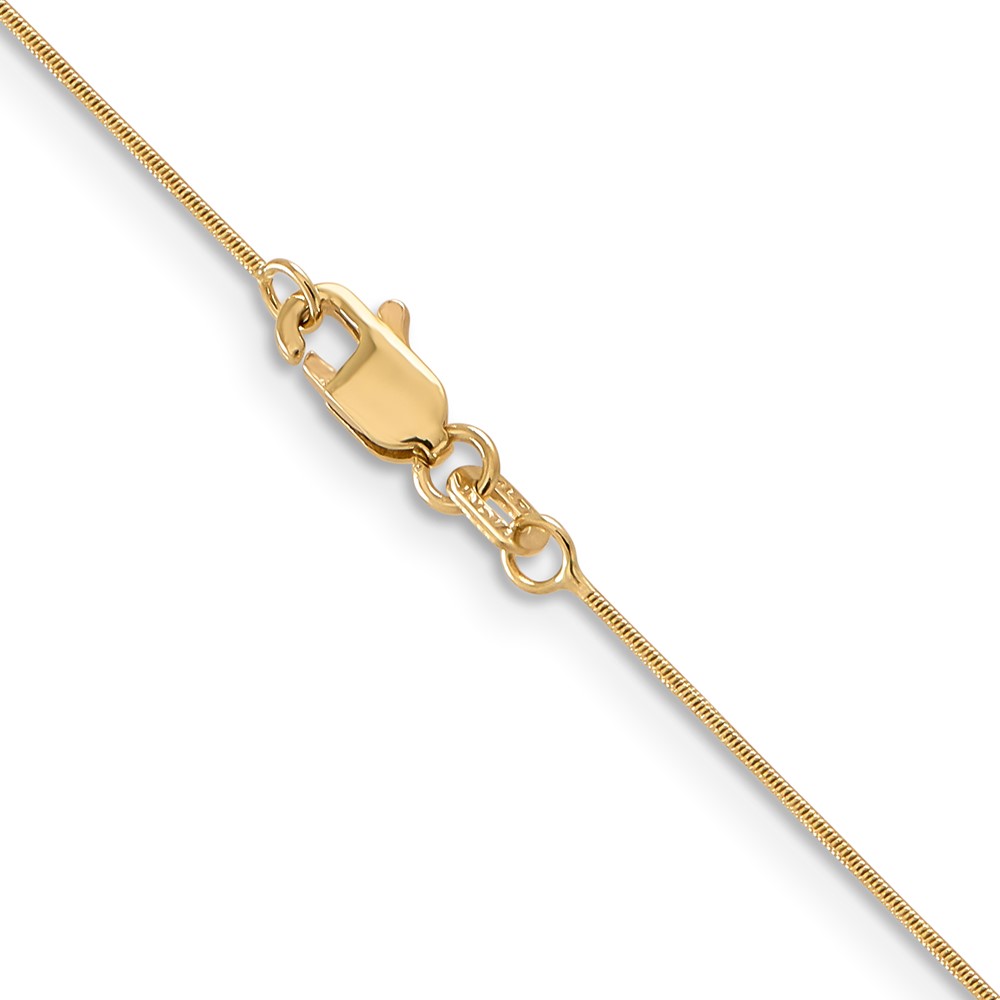 14K 16 inch .65mm Round Snake with Lobster Clasp Chain (SNA050-16)