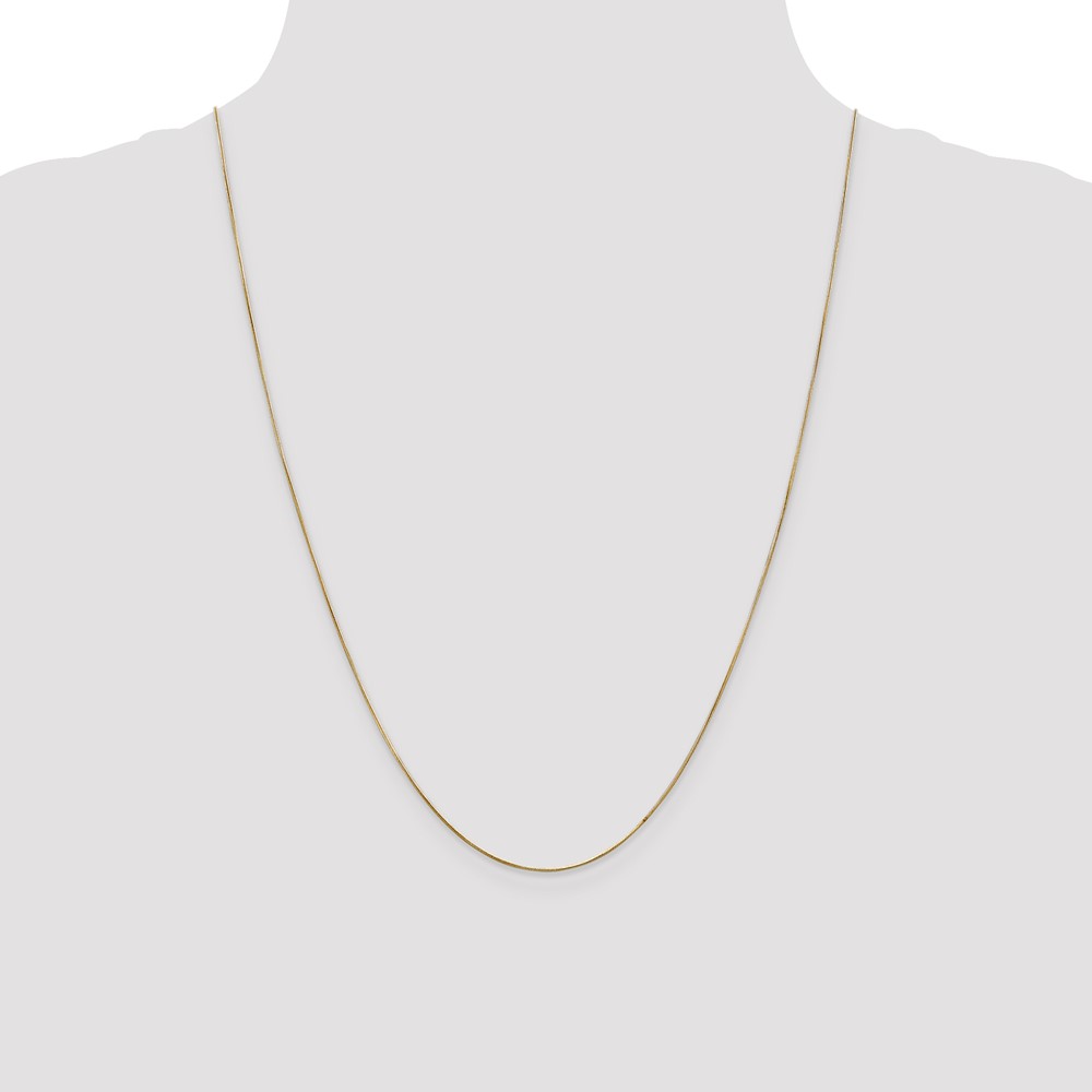 14K 24 inch .65mm Round Snake with Lobster Clasp Chain (SNA050-24)