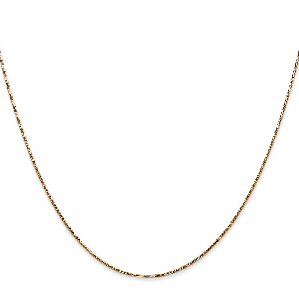14K 24 inch .8mm Round Snake with Lobster Clasp Chain (SNA060-24)