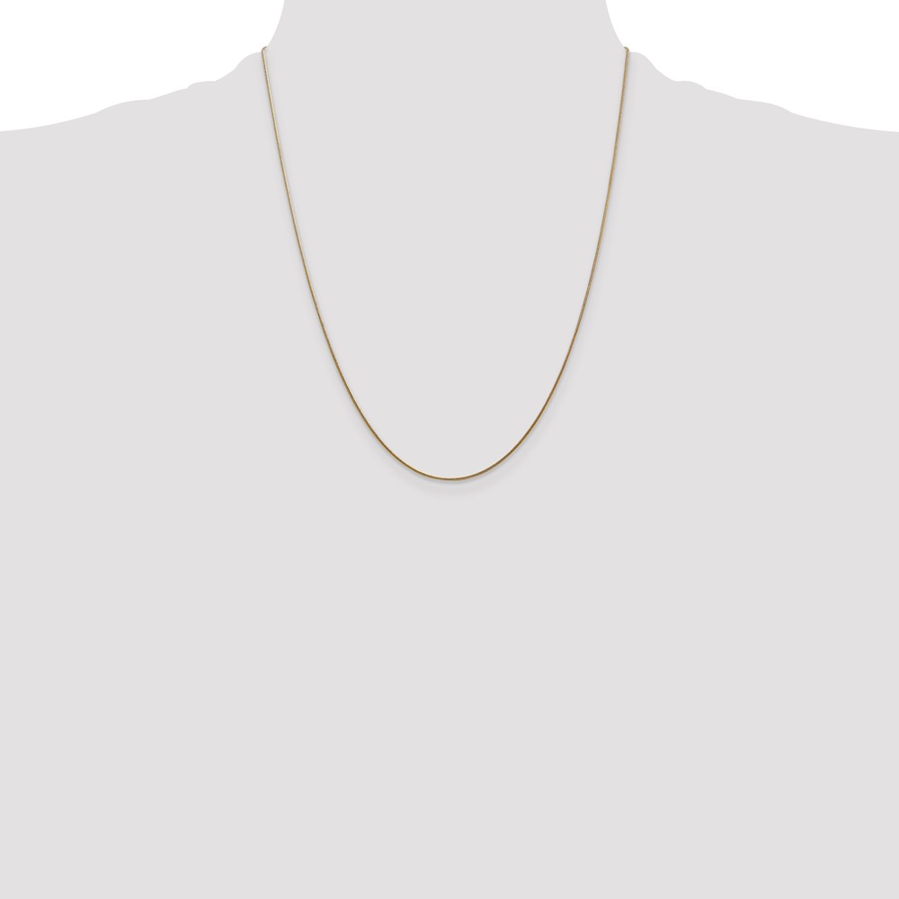 14K 22 inch .8mm Round Snake with Lobster Clasp Chain (SNA060-22)