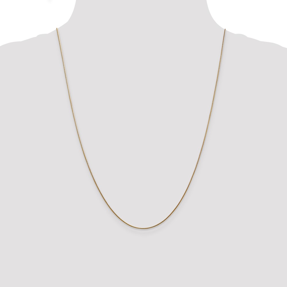 14K 24 inch .8mm Round Snake with Lobster Clasp Chain (SNA060-24)