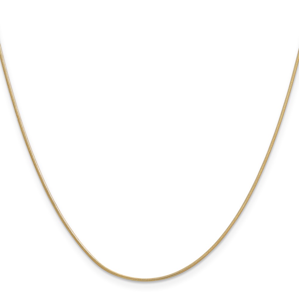 14K 30 inch .9mm Round Snake with Lobster Clasp Chain (SNA080-30)