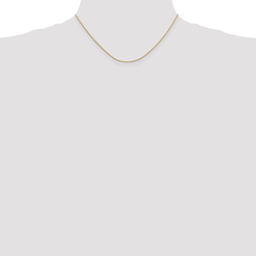 14K 16 inch .9mm Round Snake with Lobster Clasp Chain (SNA080-16)