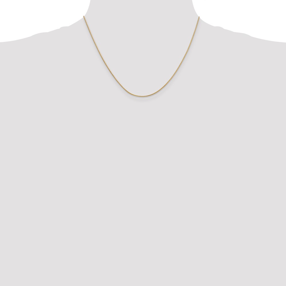 14K 18 inch .9mm Round Snake with Lobster Clasp Chain (SNA080-18)