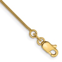 14K.9mm Yellow Gold Round Snake Bracelet with Lobster Clasp, 7" view 1