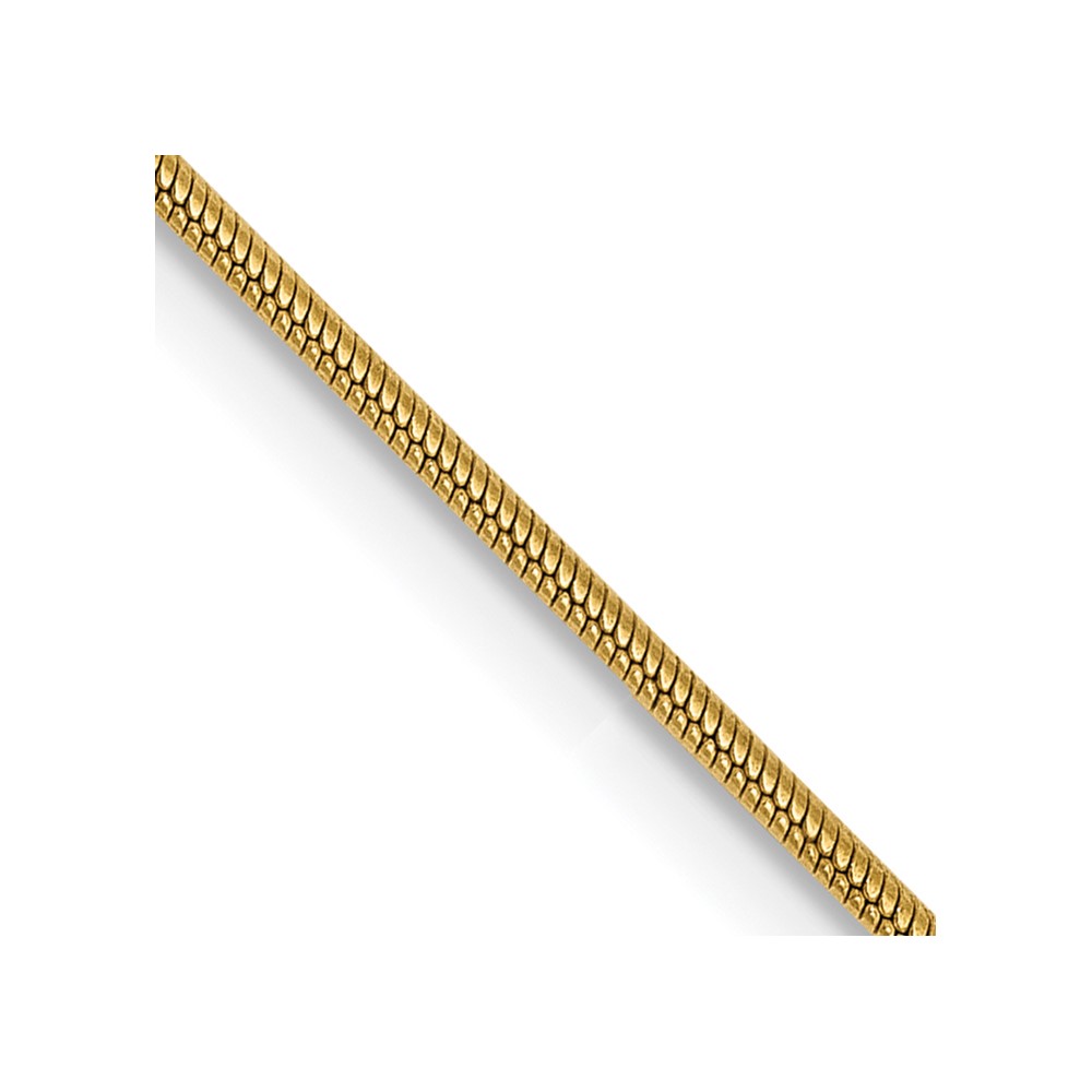 14K 18 inch .9mm Round Snake with Lobster Clasp Chain (SNA080-18)