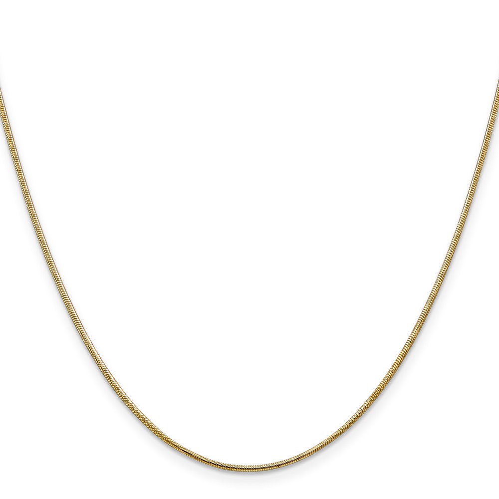 14K 18 inch 1.1mm Round Snake with Lobster Clasp Chain (SNA100-18)