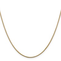 14K 1.1mm Yellow Gold Round Snake Chain with Lobster Clasp, 20" view 2