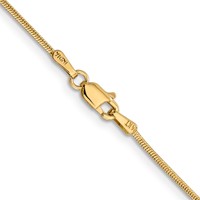 14K 1.1mm Yellow Gold Round Snake Chain with Lobster Clasp, 20" view 3