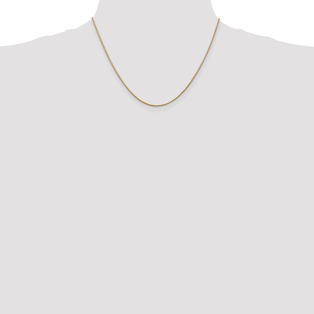 14K 18 inch 1.1mm Round Snake with Lobster Clasp Chain (SNA100-18)