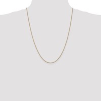 14K 1.1mm Yellow Gold Round Snake Chain with Lobster Clasp, 24" view 4