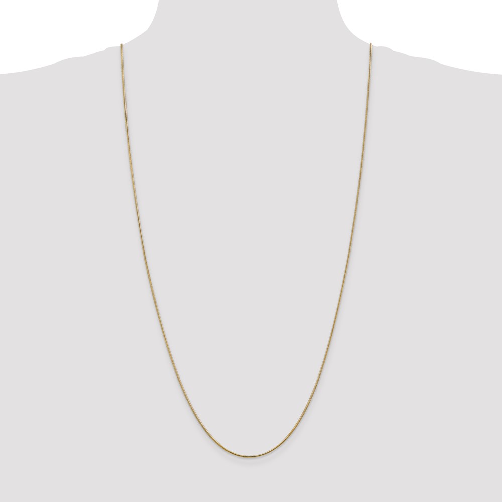 14K 30 inch 1.1mm Round Snake with Lobster Clasp Chain (SNA100-30)
