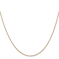 14K 1.4mm Yellow Gold Round Snake Lobster Clasp Chain - 30in view 2