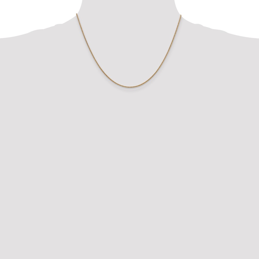 14K 18 inch 1.4mm Round Snake Lobster Clasp Chain (SNA120-18)