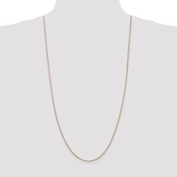 14K 1.4mm Yellow Gold Round Snake Lobster Clasp Chain - 30in view 4