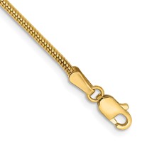 14K 1.6mm Yellow Gold Round Snake Lobster Clasp Bracelet, 7" view 1