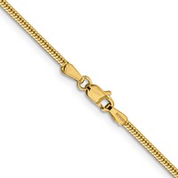 14K 1.85mm Yellow Gold Round Snake Lobster Clasp Chain, 16" view 3
