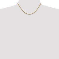 14K 1.85mm Yellow Gold Round Snake Lobster Clasp Chain, 16" view 4