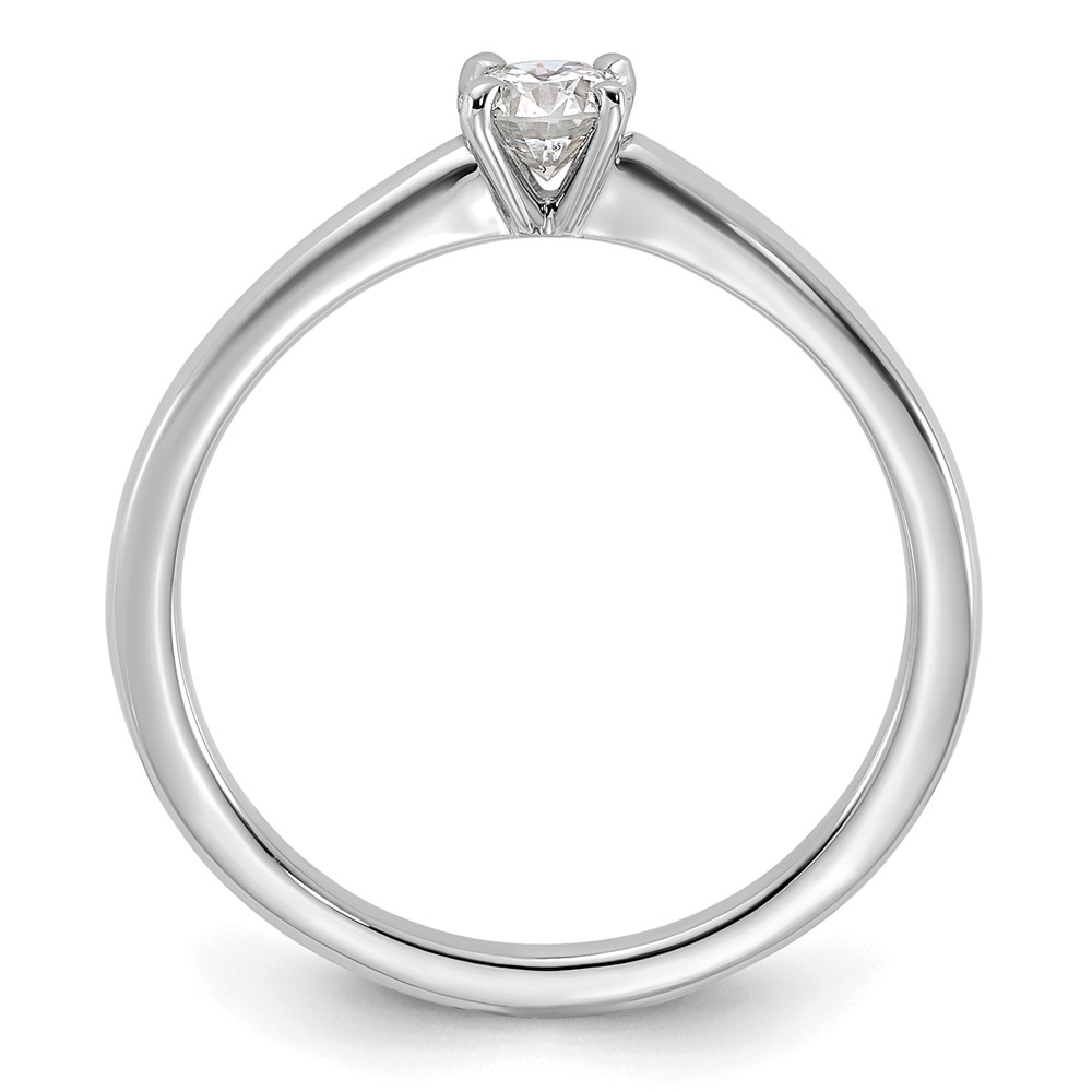 14K White Gold 1/4 carat Round VS/SI GH Lab Grown Diamond Solitaire 4 Prong Size 7 Engagement Ring (RM5965R-025-7WLG)