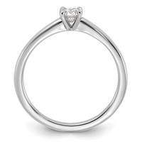 14K White Gold 0.25 Carat Certified Lab Grown Diamond VS+ F+ Round Complete Solitaire Engagement Ring view 2