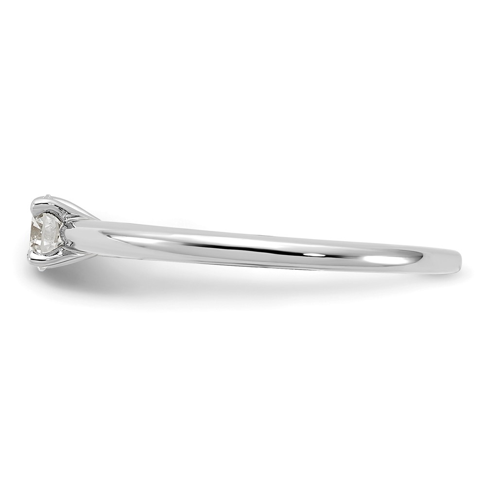 14K White Gold 1/4 carat Round VS/SI GH Lab Grown Diamond Solitaire 4 Prong Size 7 Engagement Ring (RM5965R-025-7WLG)