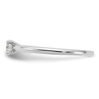 14K White Gold 0.25 Carat Certified Lab Grown Diamond VS+ F+ Round Complete Solitaire Engagement Ring view 3