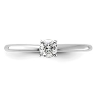 14K White Gold 0.25 Carat Certified Lab Grown Diamond VS+ F+ Round Complete Solitaire Engagement Ring view 4