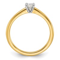 14K Two-Tone 0.25 Carat Lab Grown Diamond VS+ F+ Round Complete Solitaire Engagement Ring view 2