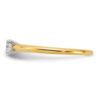 14K Two-Tone 0.25 Carat Lab Grown Diamond VS+ F+ Round Complete Solitaire Engagement Ring view 3