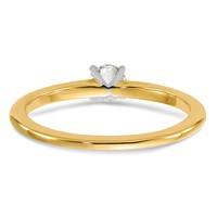 14K Two-Tone 0.25 Carat Lab Grown Diamond VS+ F+ Round Complete Solitaire Engagement Ring view 5