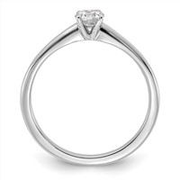 14K White Gold 0.33 Carat Certified Lab Grown Diamond VS+ F+ Round Complete Solitaire Engagement Ring view 2