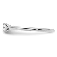 14K White Gold 0.33 Carat Certified Lab Grown Diamond VS+ F+ Round Complete Solitaire Engagement Ring view 3