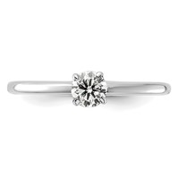 14K White Gold 0.33 Carat Certified Lab Grown Diamond VS+ F+ Round Complete Solitaire Engagement Ring view 4