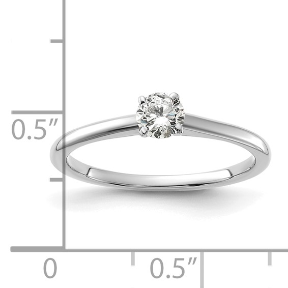 14kw 4.4mm Round Solitaire Mounting Sz 5