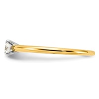 14K Two-Tone 0.33 Carat Lab Grown Diamond VS+ F+ Round Complete Solitaire Engagement Ring view 3