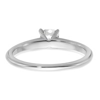 14K White Gold 0.50 Carat Certified Lab Grown Diamond VS SI+ G+ Cushion Complete Solitaire Engagement Ring view 5