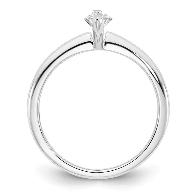 14k White Gold 1/2 carat Lab Grown Diamond VS+ F+ Marquise Solitare Complete Engagement Ring