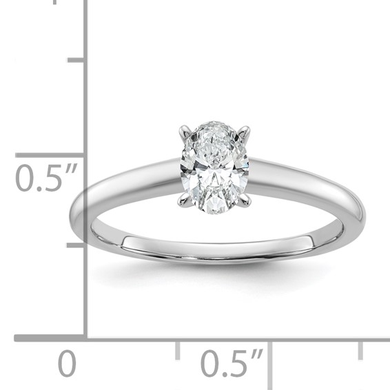 14kw 6x4mm OVAL Solitaire Mounting Sz 10